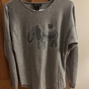Rachel Zoe Gray Elephant Sweater